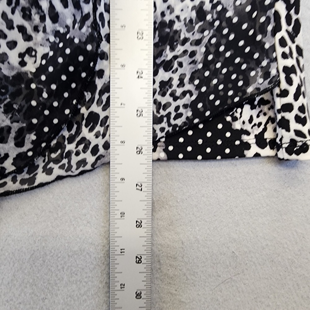 Adele & May Leopard Polka Dot Mixed Print Sleeveless Top Small Black White - Picture 10 of 11